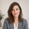 Portrait of Amelie Laurent, fictional consumer finance editor